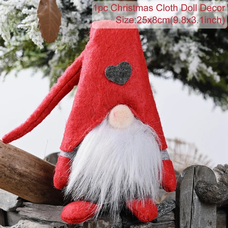 Festive Santa Claus Doll - Charming Christmas Table Decor & Elk Ornament for 2025 Holiday Celebrations - Perfect Navidad Gift for a Joyful New Year 2026!