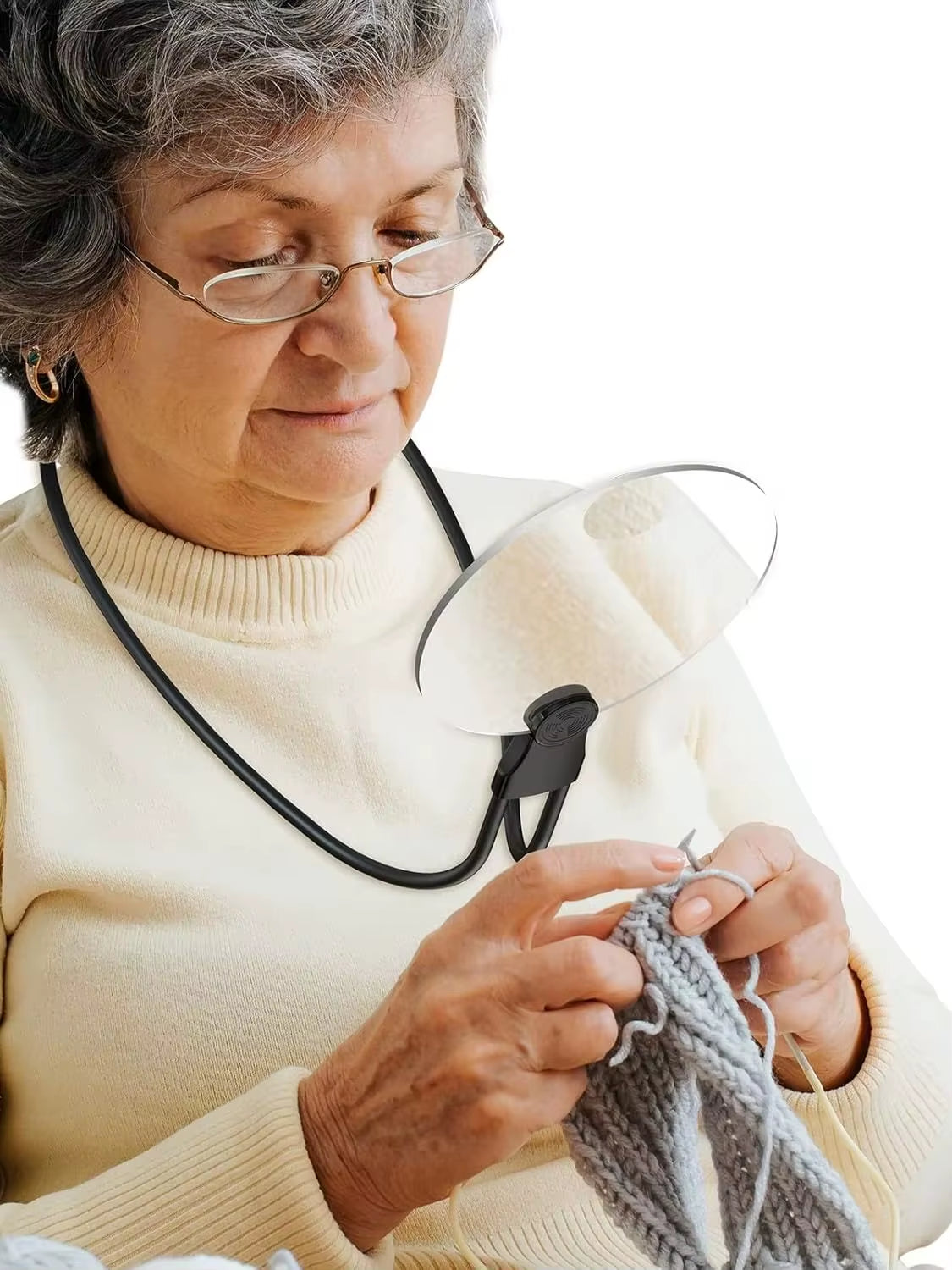 Experience Clarity with the 10X Hands-Free Magnifying Glass - Perfect for Reading, Sewing, and Detailed Inspections!
