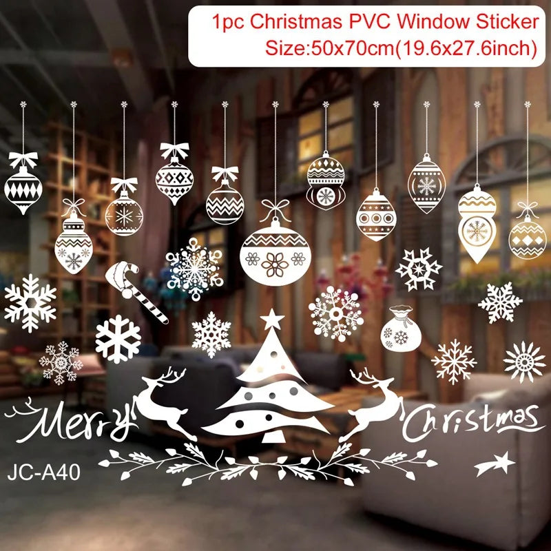 Festive Christmas Window Stickers - Merry Christmas Decor the Perfect Xmas and Holiday Gifts!