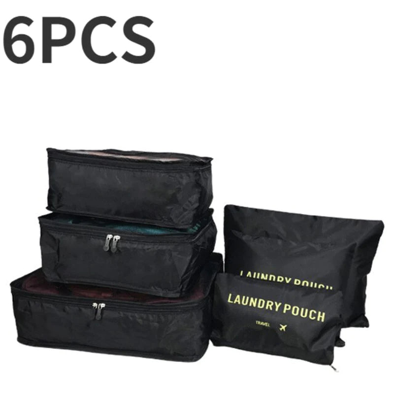 6/7 Pieces Set Travel or Storage Bags - Waterproof Travel Luggage Organizer