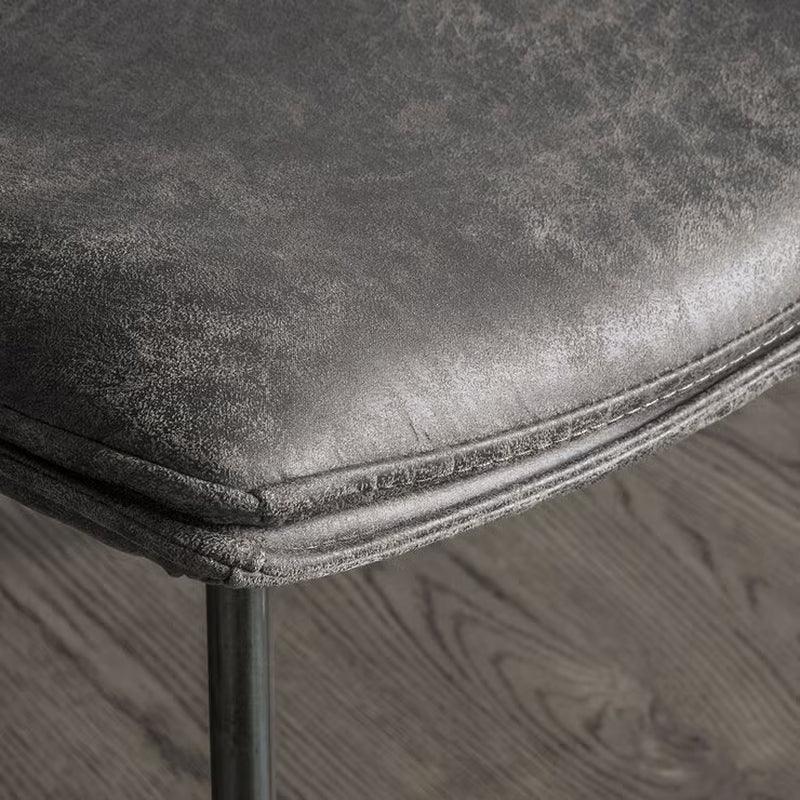 Hinks Grey Faux Leather Dining Chair, 2 Pack