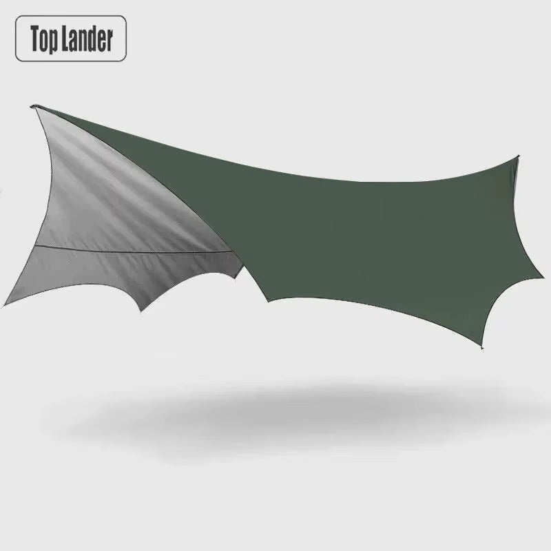 5.1X5.1M Large Camping Tarp Waterproof Octagon Butterfly Outdoor Sun Shelter Awning Tent Shade Sunshade Beach Tourist Canopy
