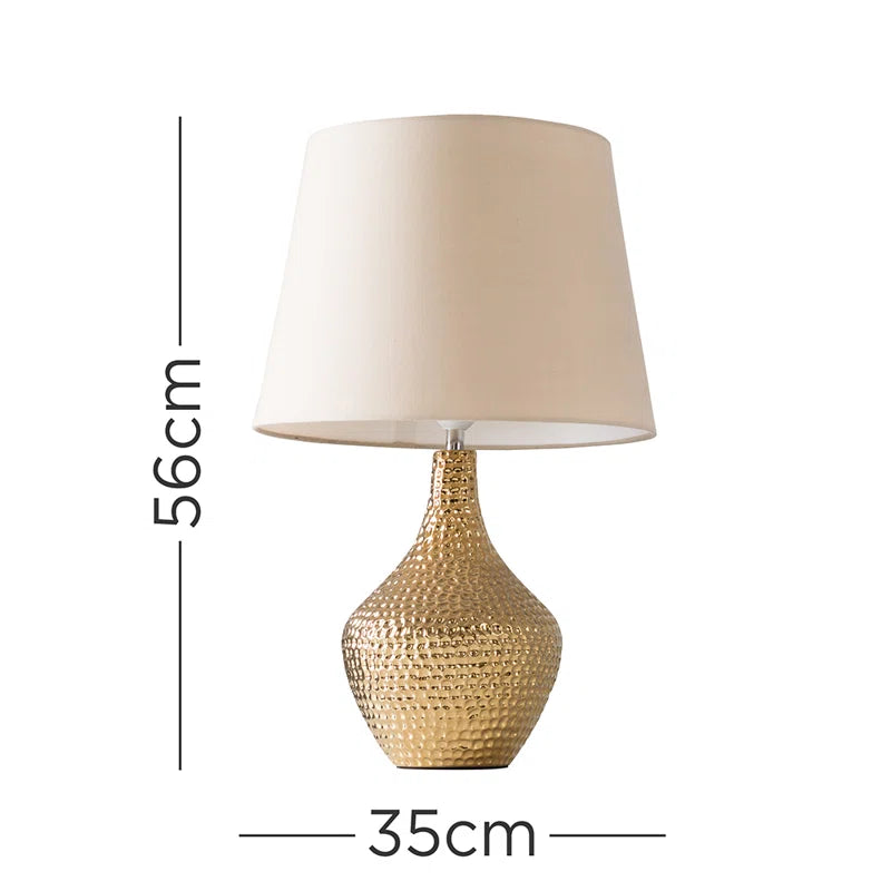 56Cm Gold Table Lamp Set x 2