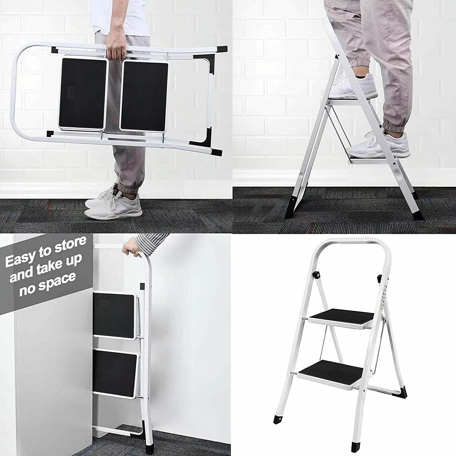 Portable Foldable Stepladder anti Slip Feet for Indoor or Outdoor use