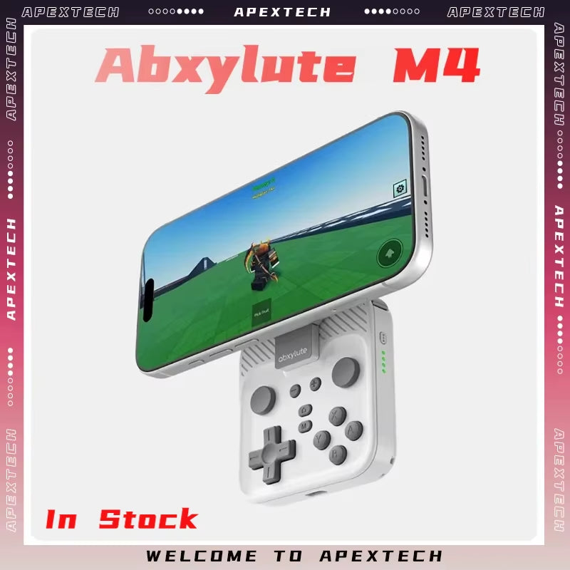 Abxylute M4 Magnetic Phone Gamepad - Snap-On Portable Controller for IOS Android Switch PC Cloud Gaming & Retro Emulation