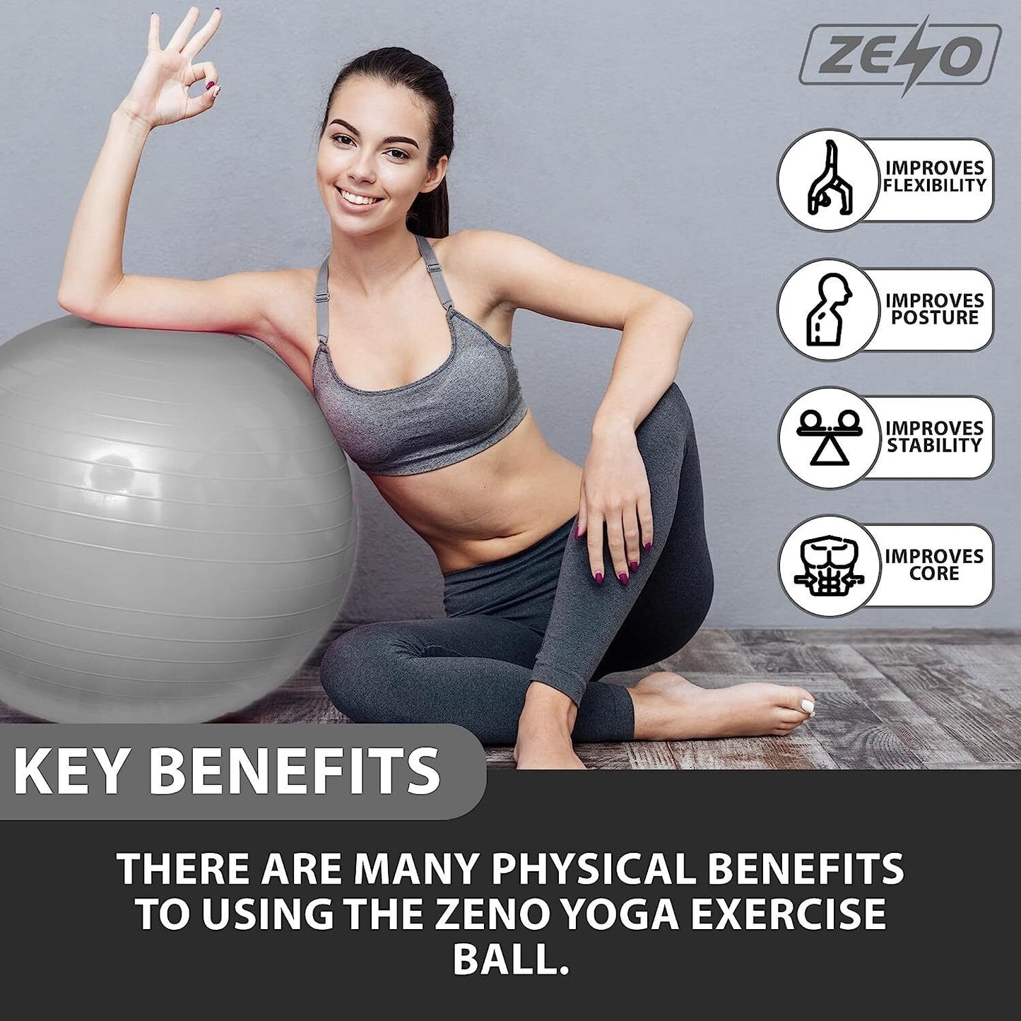 EXERCISE GYM BALL SWISS PILATES YOGA CORE TRAINING
