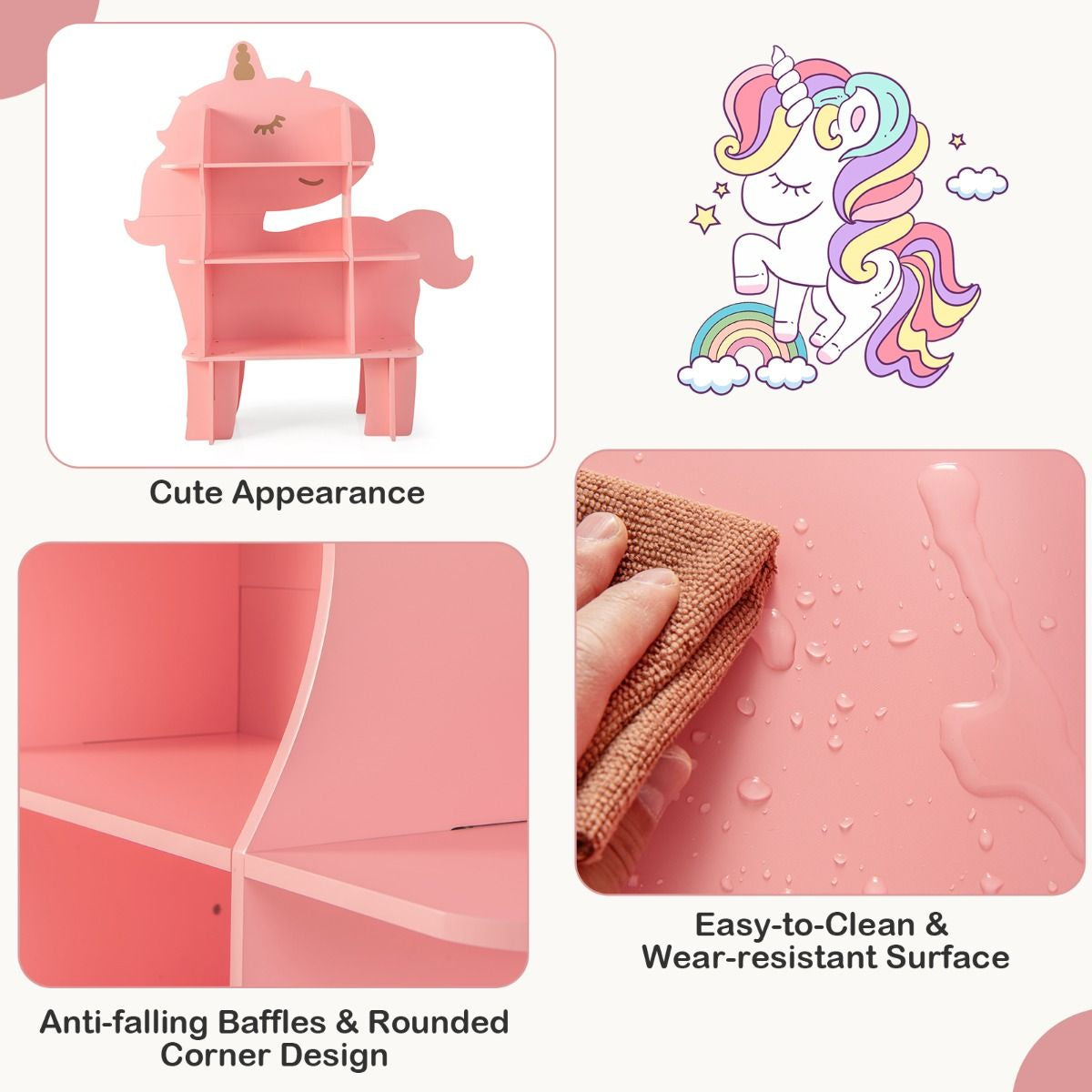 Children's Toy Storage Organizer with Anti-Tipping System for Playroom, Nursery, and Kindergarten