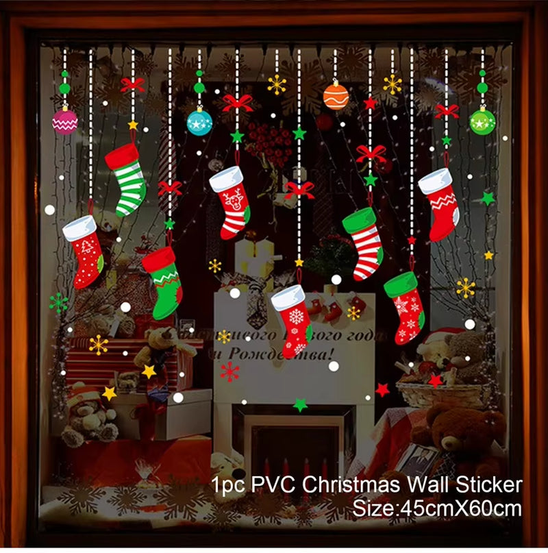 Festive Christmas Window Stickers - Merry Christmas Decor the Perfect Xmas and Holiday Gifts!