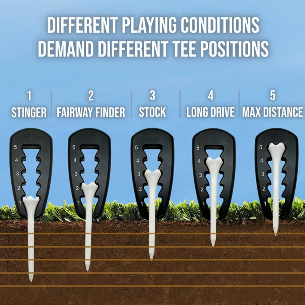 Elevate Your Game: Adjustable Golf Tee Height Tool for Consistent Swings & Precision Training