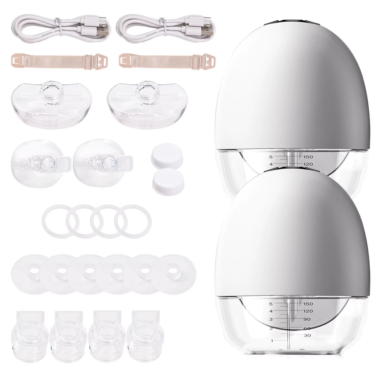 Portable Hands-Free Electric Breast Pump with LED Screen - 4 Modes, 9 Suction Levels, Low Noise