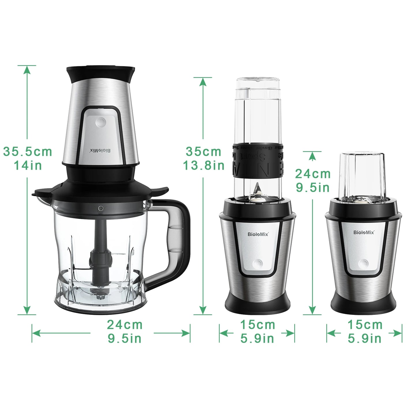 Ultimate 3-In-1 Portable Food Processor: 700W Juicer, Blender, and Chopper for Smoothies and Dry Grinding