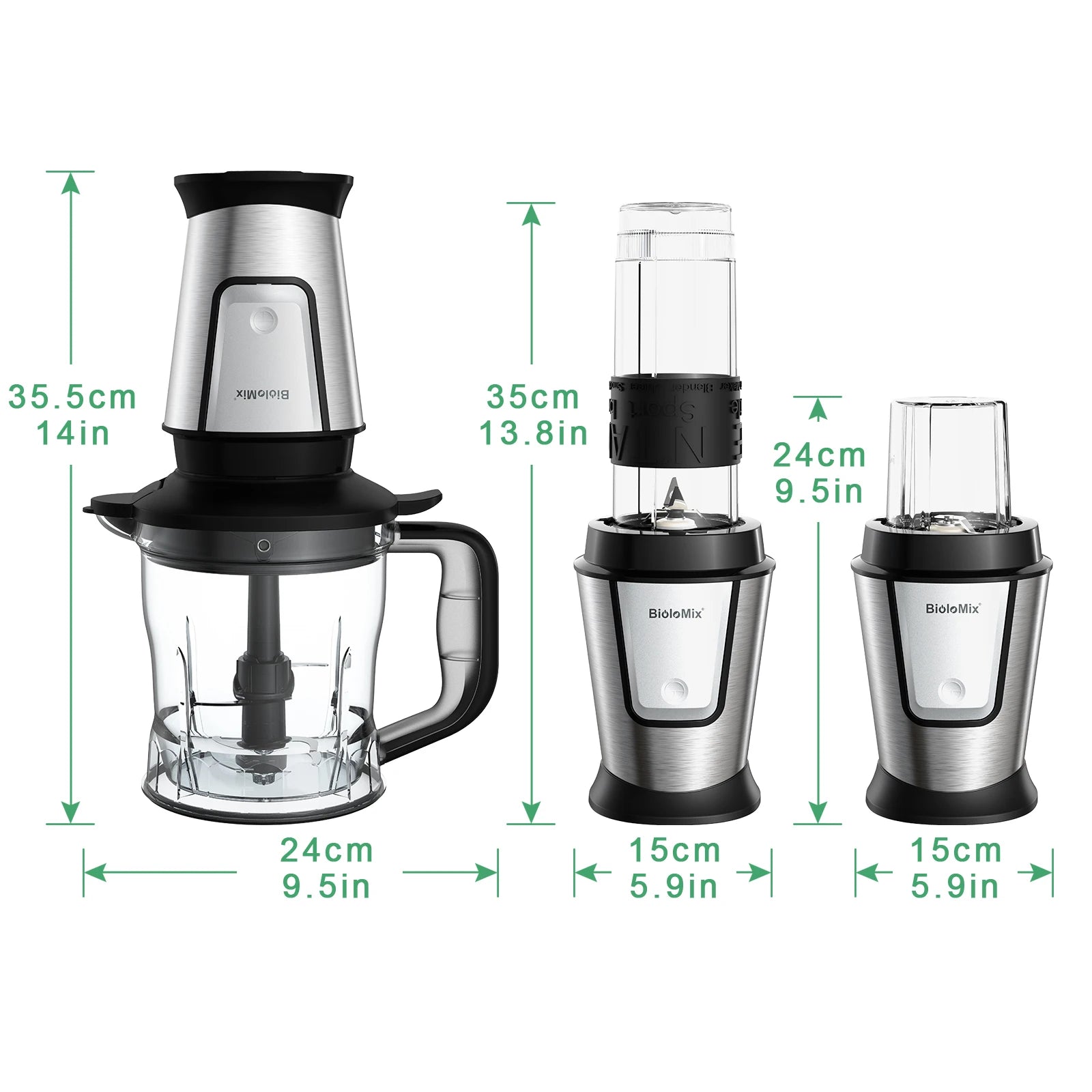 Ultimate 3-In-1 Portable Food Processor: 700W Juicer, Blender, and Chopper for Smoothies and Dry Grinding