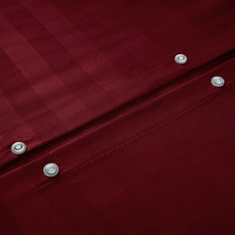 Klarita 250 TC Microfibre Reversible Striped Duvet Cover Set with Pillowcases