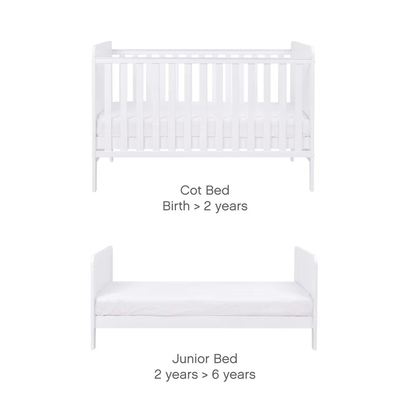 Rio Cot Bed with Mattress and Cot Top Changer
