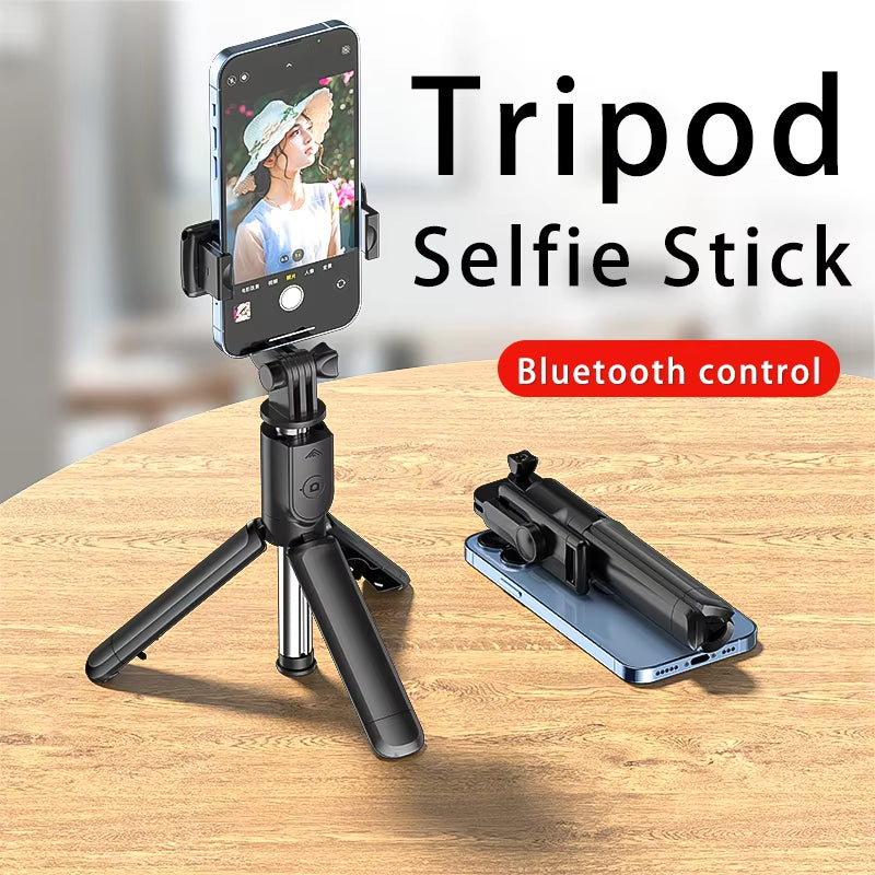 Bluetooth Selfie Stick & Mini Tripod - Extendable Monopod with Remote Shutter 