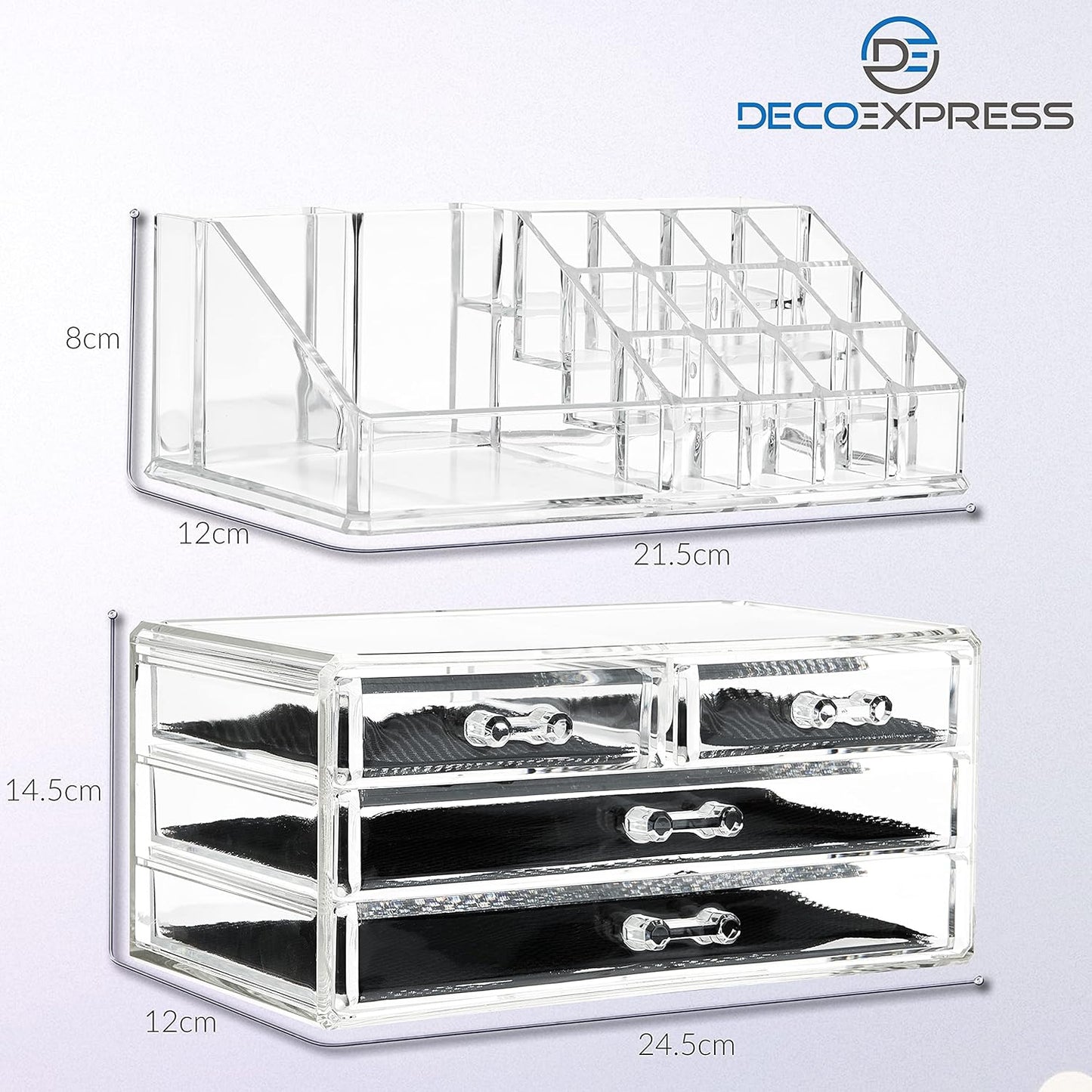 Stylish Acrylic Makeup Organizer - 4-Tier Storage Box with Clear Drawers for Effortless Beauty and Skincare Organization