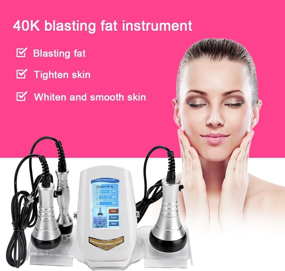 Professional RF Body Contouring and Fat Cavitation Machine for Skin Tightening and Cellulite Reduction (UK Plug)