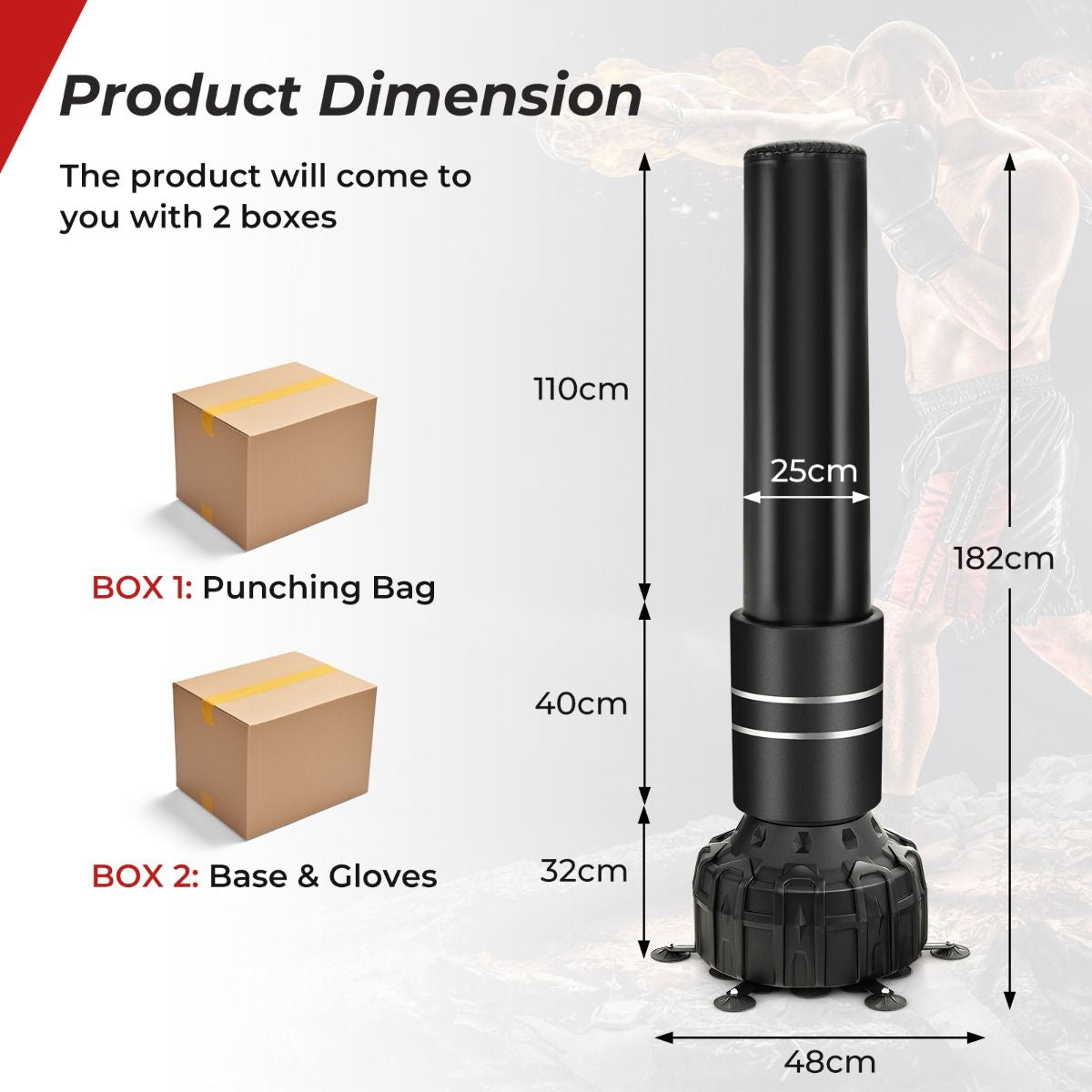 Professional Boxing Bag Set with Gloves and Suction Cup Base