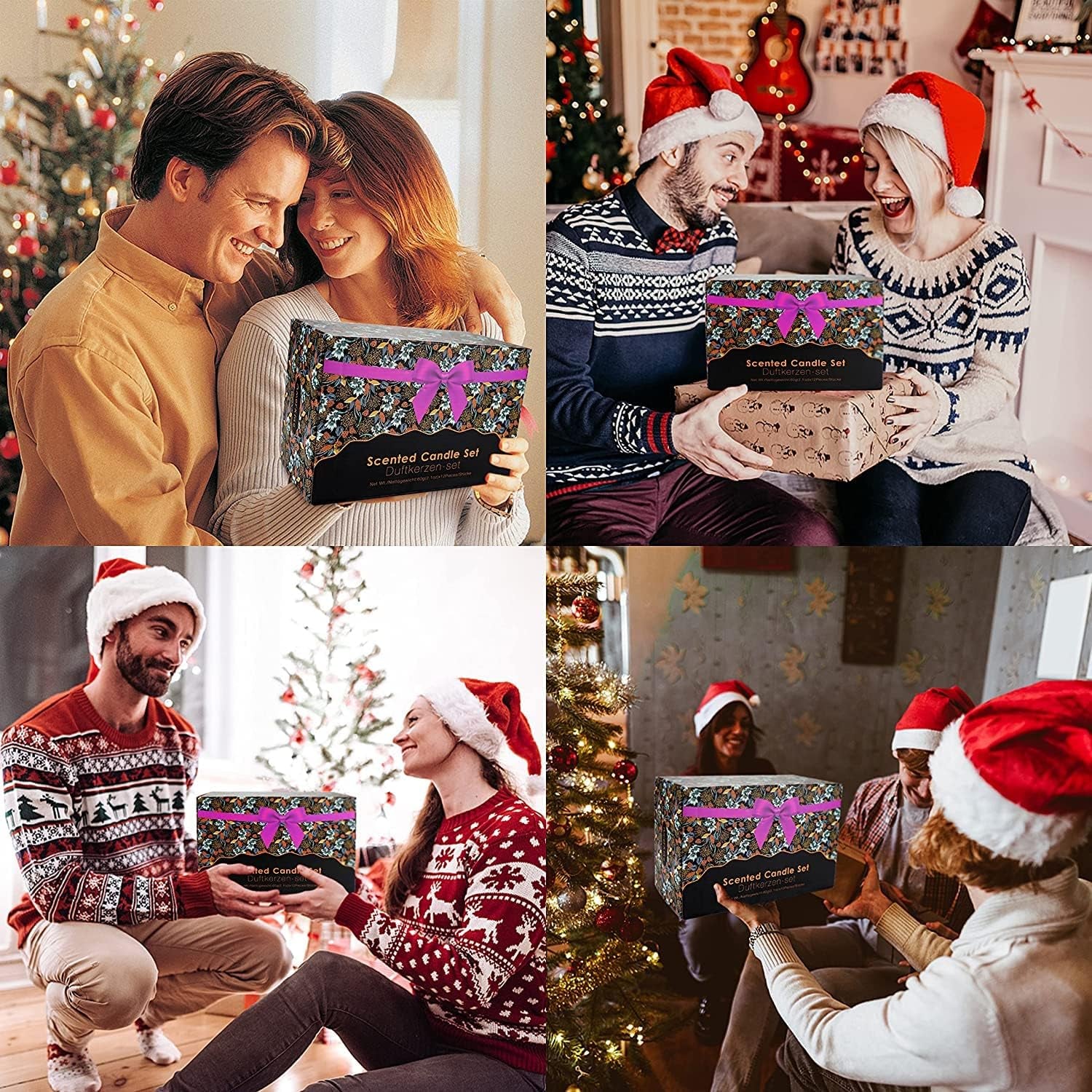 Indulge Her Senses: 12-Pack Long-Burning Soy Wax Candle Gift Set with Essential Oils for Birthdays and Special Occasions