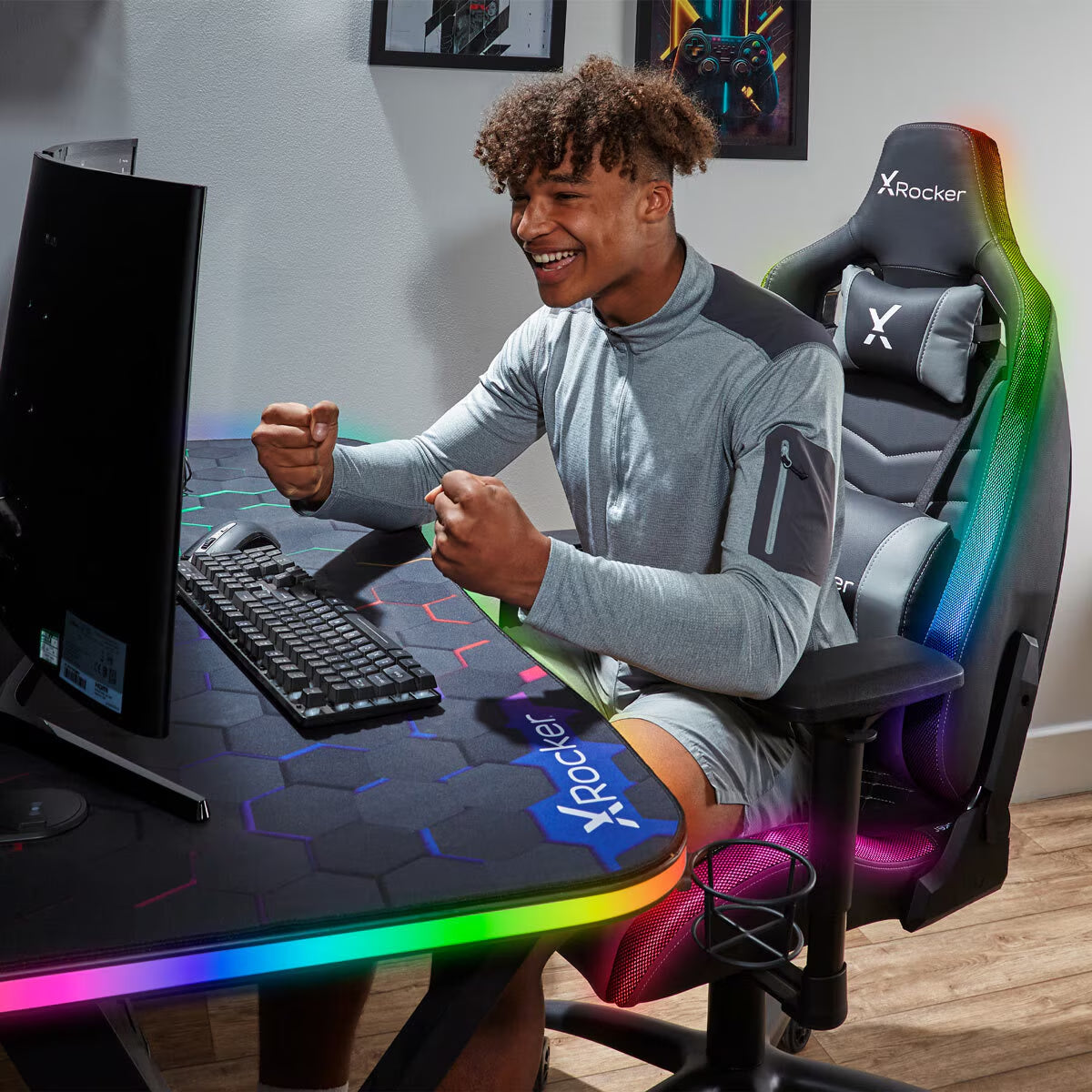 Pulsar Max RGB Gaming Desk with LED Lights