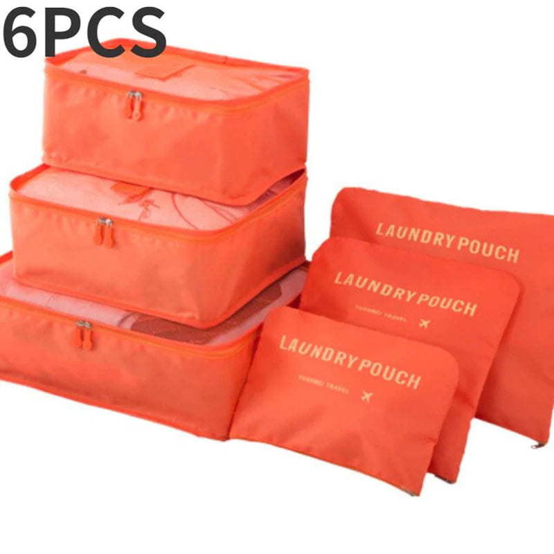 6/7 Pieces Set Travel or Storage Bags - Waterproof Travel Luggage Organizer