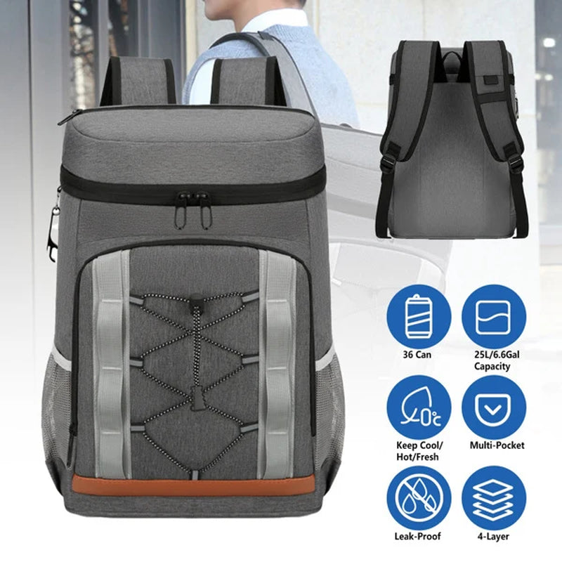 Leakproof Insulated Cooler Backpack - 36 Can Capacity for Picnics, Camping, Beach, ect