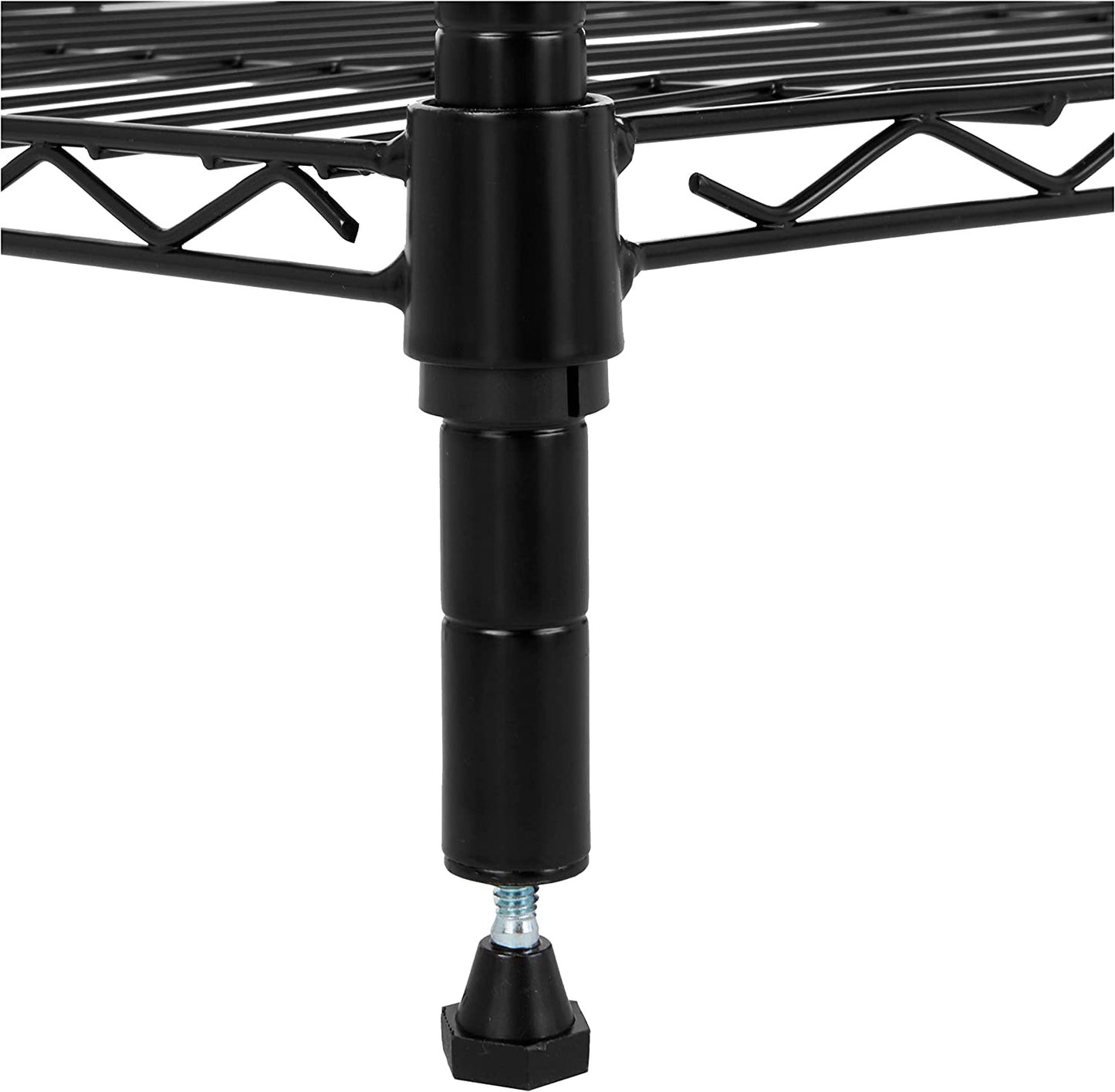 4-Shelf Storage Unit with Adjustable Shelves and Leveling Feet, 640 kg Capacity, Black, 35.6 cm D x 91.4 cm W x 137.1 cm H
