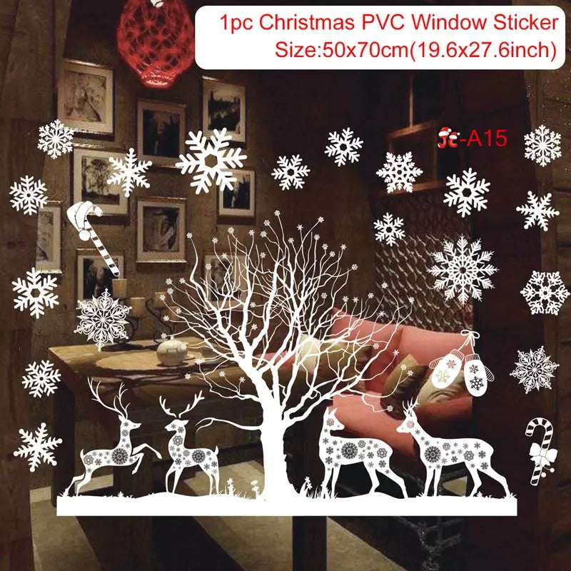 Festive Christmas Window Stickers - Merry Christmas Decor the Perfect Xmas and Holiday Gifts!