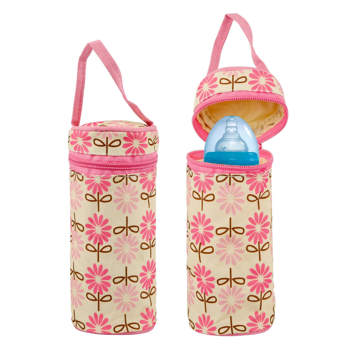 5PCS Baby Diaper Bag Set - Stylish Travel Tote with Changing Pad & Insulated Pockets for Moms & Dads