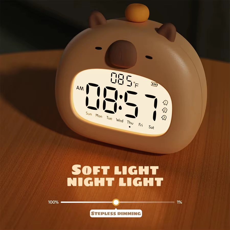 LED Alarm Clock Digital Rechargeable Multi-Functional