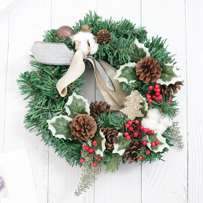 Festive Artificial Christmas Wreath - Perfect for Home, Car, and Window Decor!