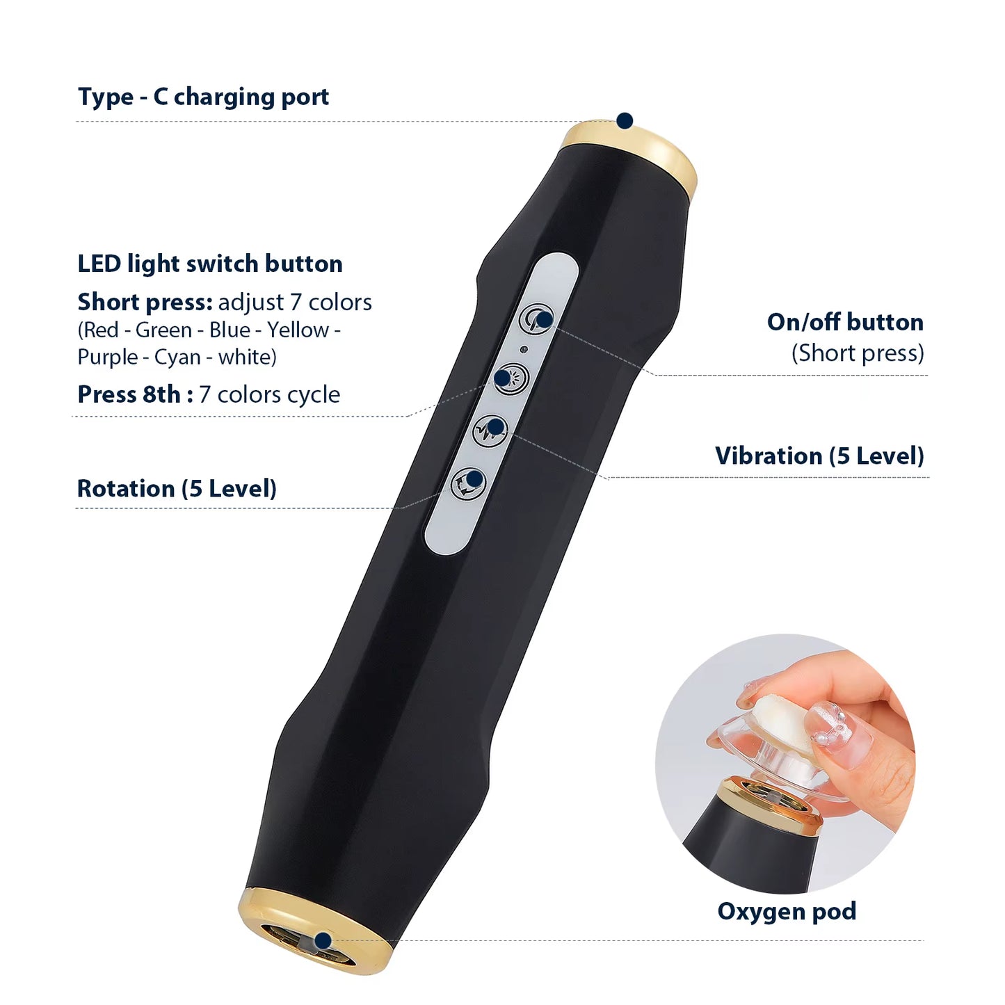 Oxygen Bubble Facial Pen - At-Home Spa Skin Care Tool for Radiant Skin