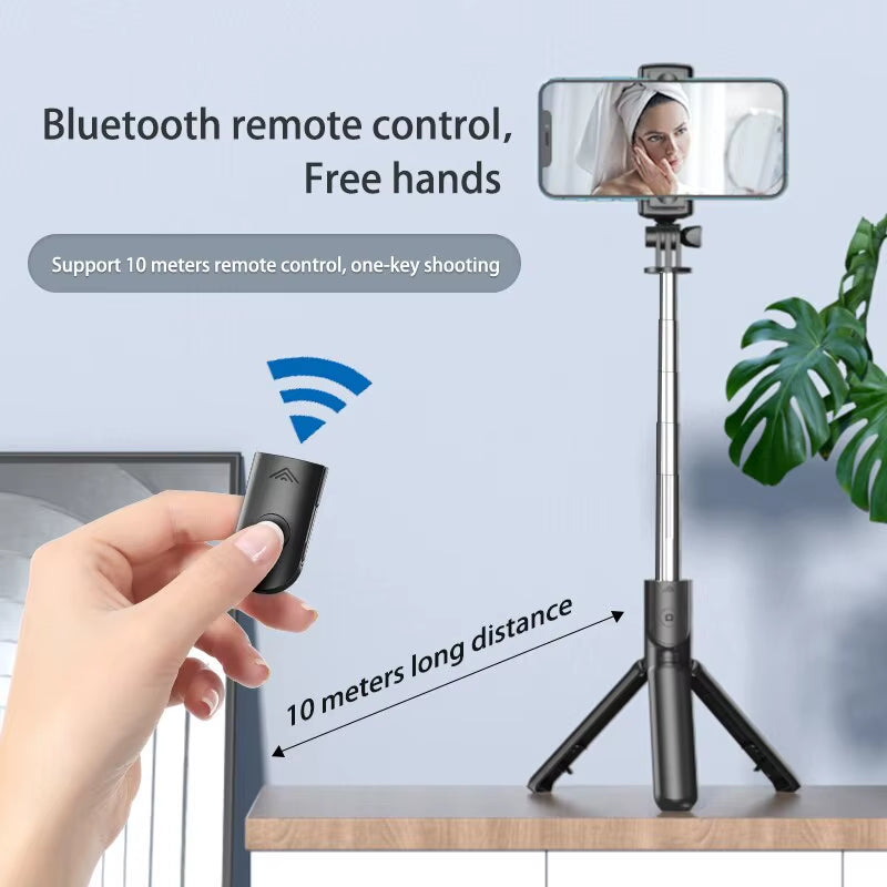 Bluetooth Selfie Stick & Mini Tripod - Extendable Monopod with Remote Shutter 