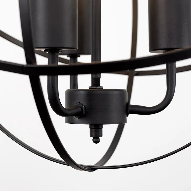 Glenview 3 - Light Matt Black Sphere Pendant