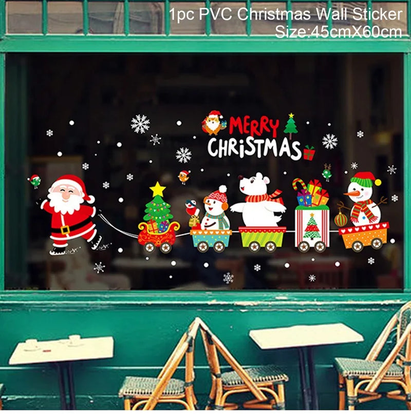 Festive Christmas Window Stickers - Merry Christmas Decor the Perfect Xmas and Holiday Gifts!