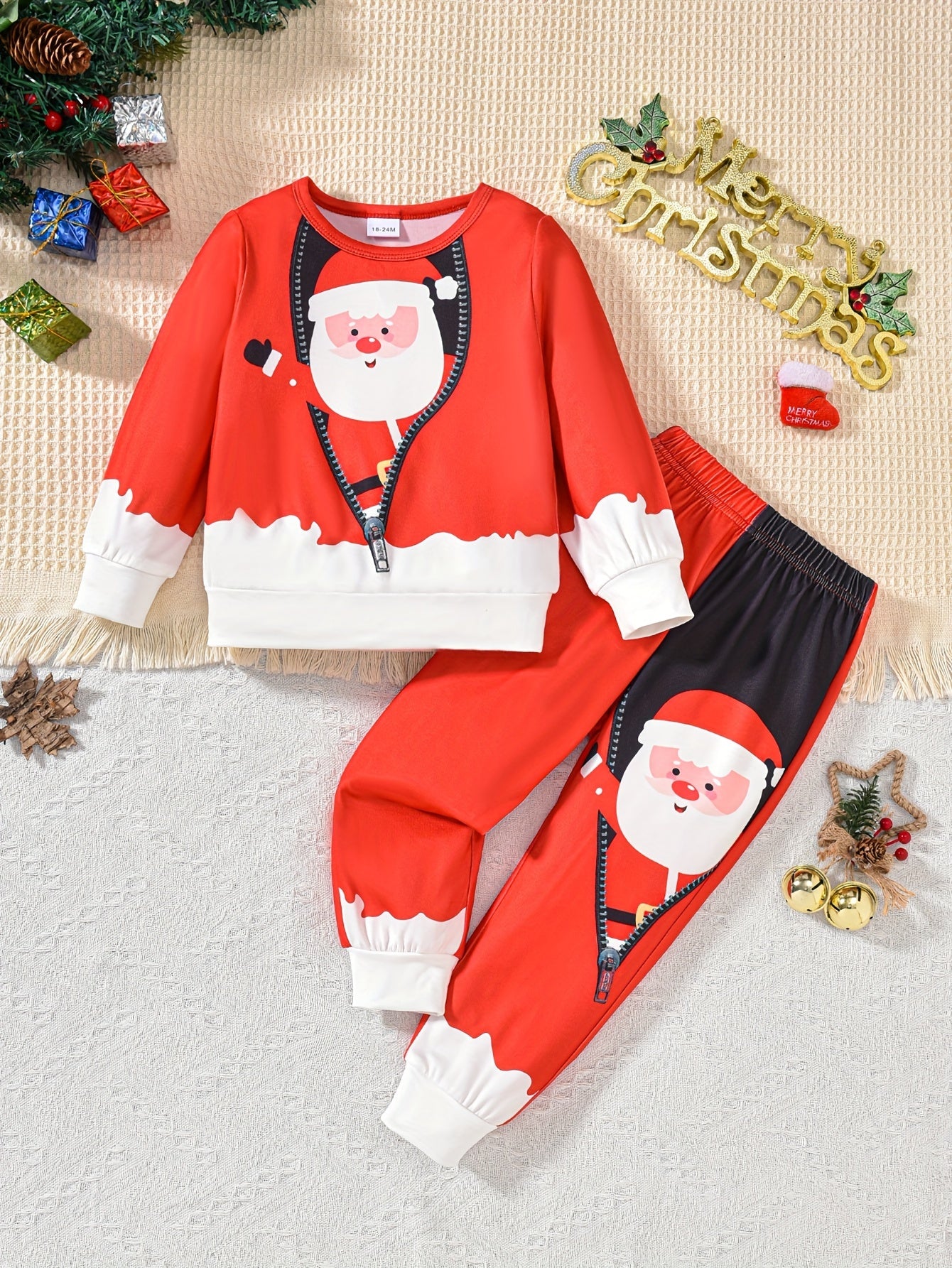 2pcs, Skeleton Pattern Toddler Boy's 2-Piece Sweatshirt & Sweatpants Set, Halloween Casual Outfits for Spring/Fall