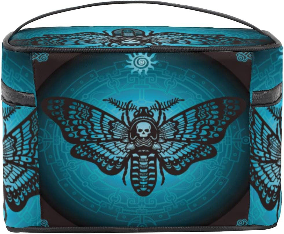 Gothic Butterfly Makeup Bag - Portable Waterproof Cosmetic Organizer and Zipper Pouch for Travel, Ideal Gift for Women and Girls