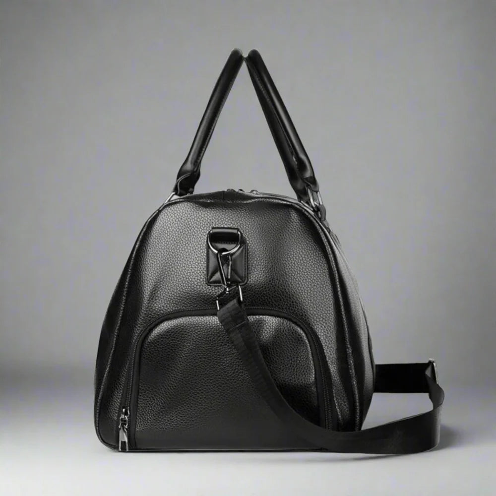 Duffle Bag Men'S Leather Travel Carry-On Hand Luggage