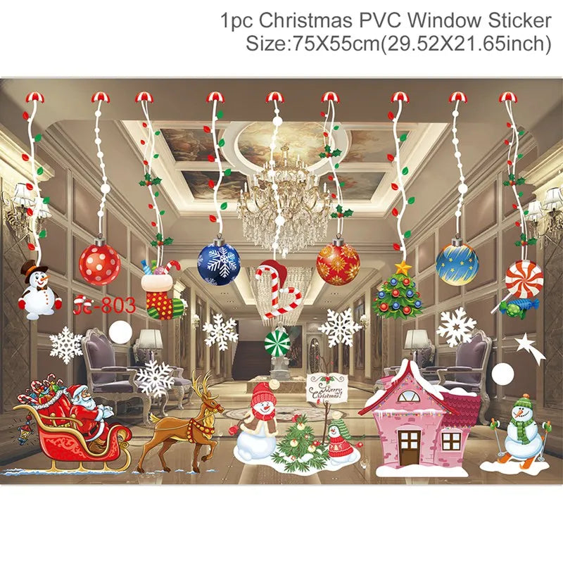 Festive Christmas Window Stickers - Merry Christmas Decor the Perfect Xmas and Holiday Gifts!