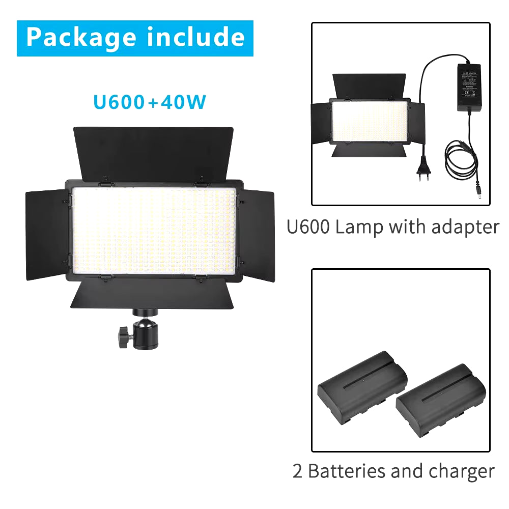 LED Photo Studio Light - Perfect Lighting for TikTok, YouTube, Gaming & Live Streaming - Portable Video Recording & Photography Lamp