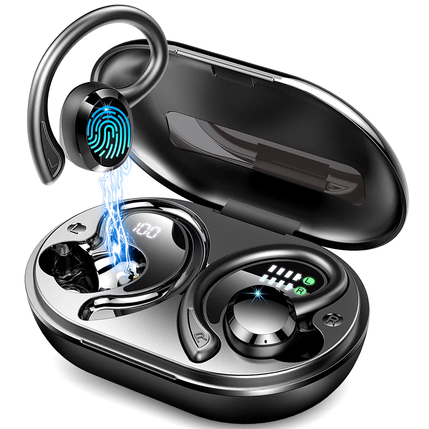 Ultimate Wireless Earbuds - Bluetooth 5.3, Noise Cancelling Mic, 48H Playtime for Sports & Running