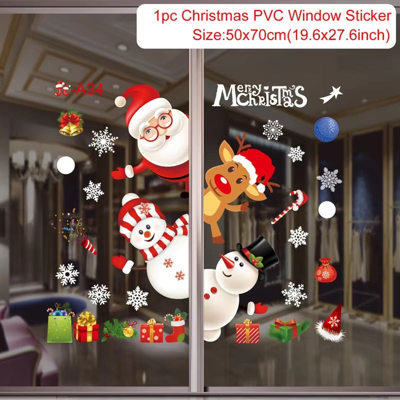 Festive Christmas Window Stickers - Merry Christmas Decor the Perfect Xmas and Holiday Gifts!