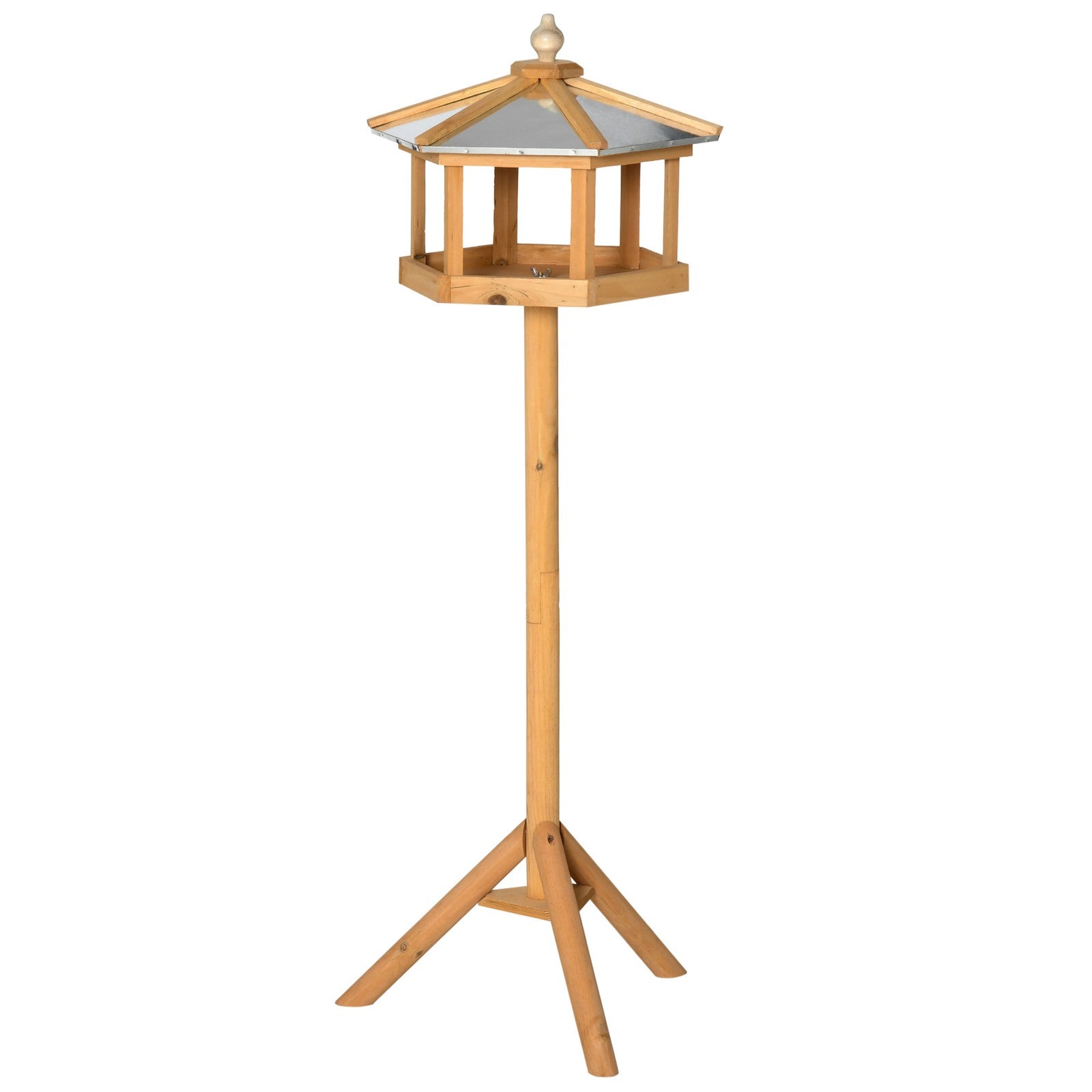 Bird Stand Feeder Table Feeding Station Garden Wood Coop Parrot Nesting Stand