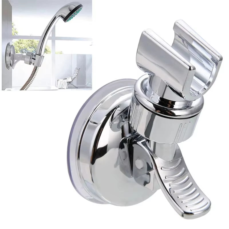 Strong Suction Cup Adjustable Shower Head Bracket - Nail-Free Bathroom Mount