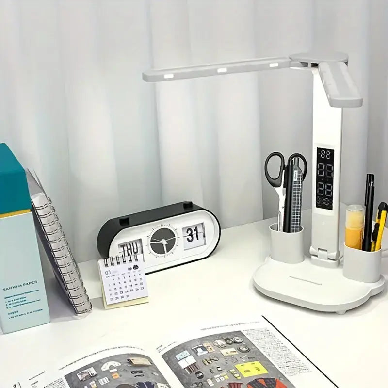Double-Head Foldable LED Desk Lamp for your Home office, bedroom or study area