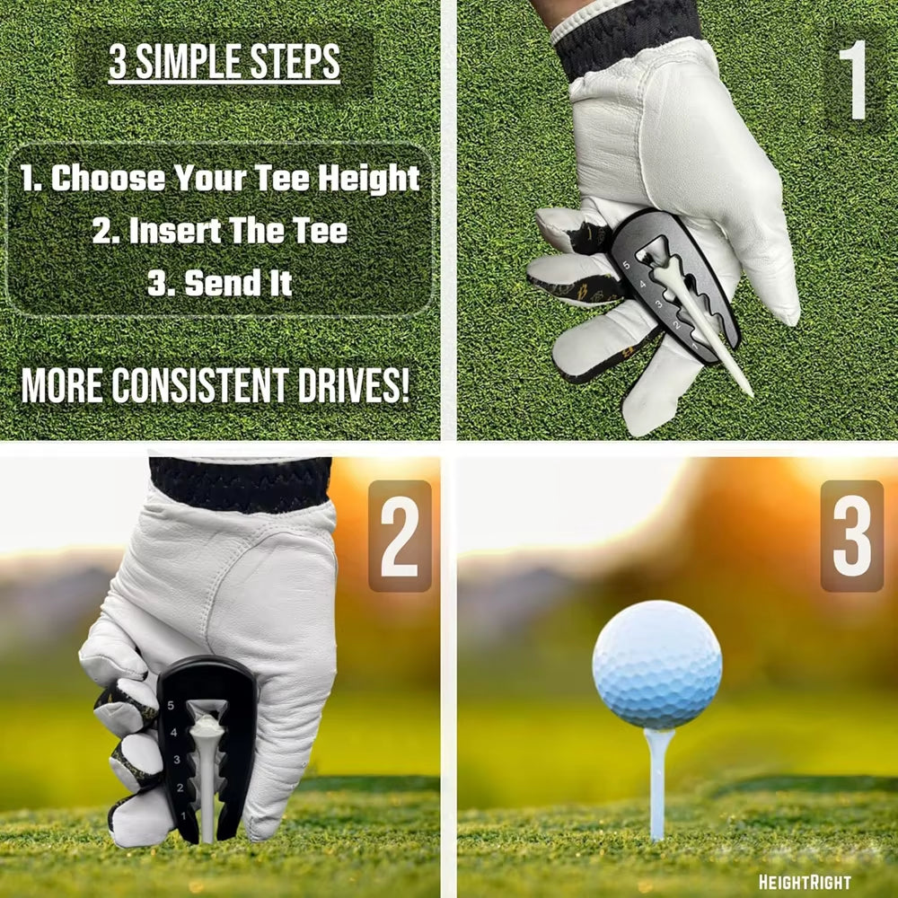 Elevate Your Game: Adjustable Golf Tee Height Tool for Consistent Swings & Precision Training