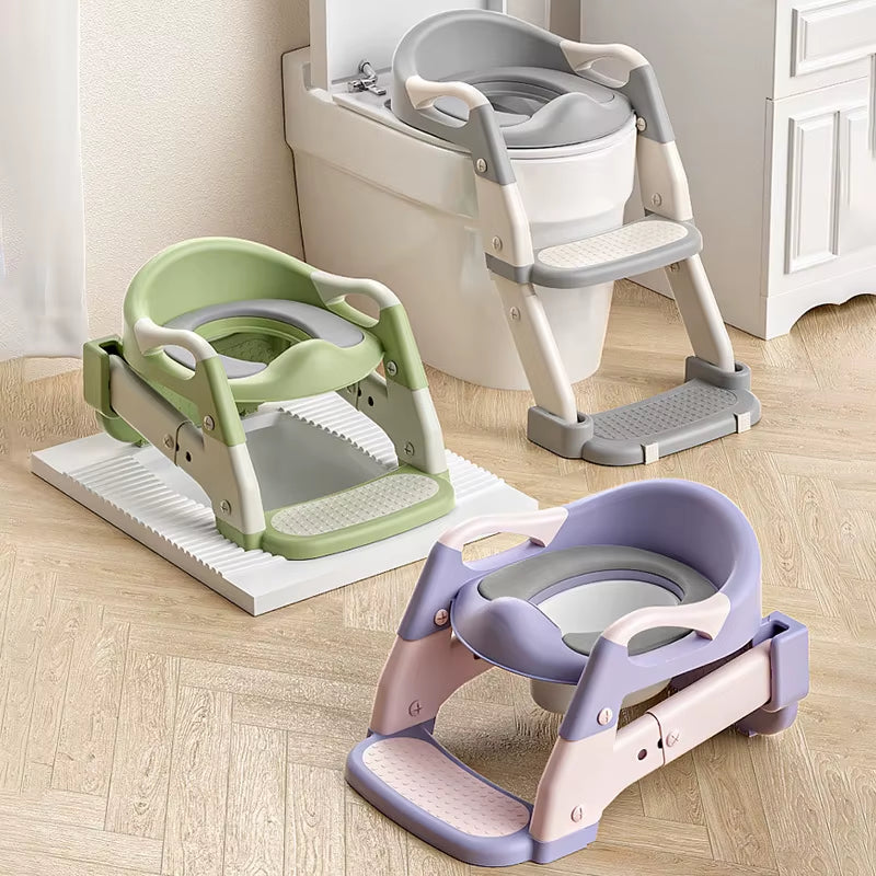 Portable Foldable Baby Potty Training Seat with Step Stool - Ideal for Easy Toilet Training