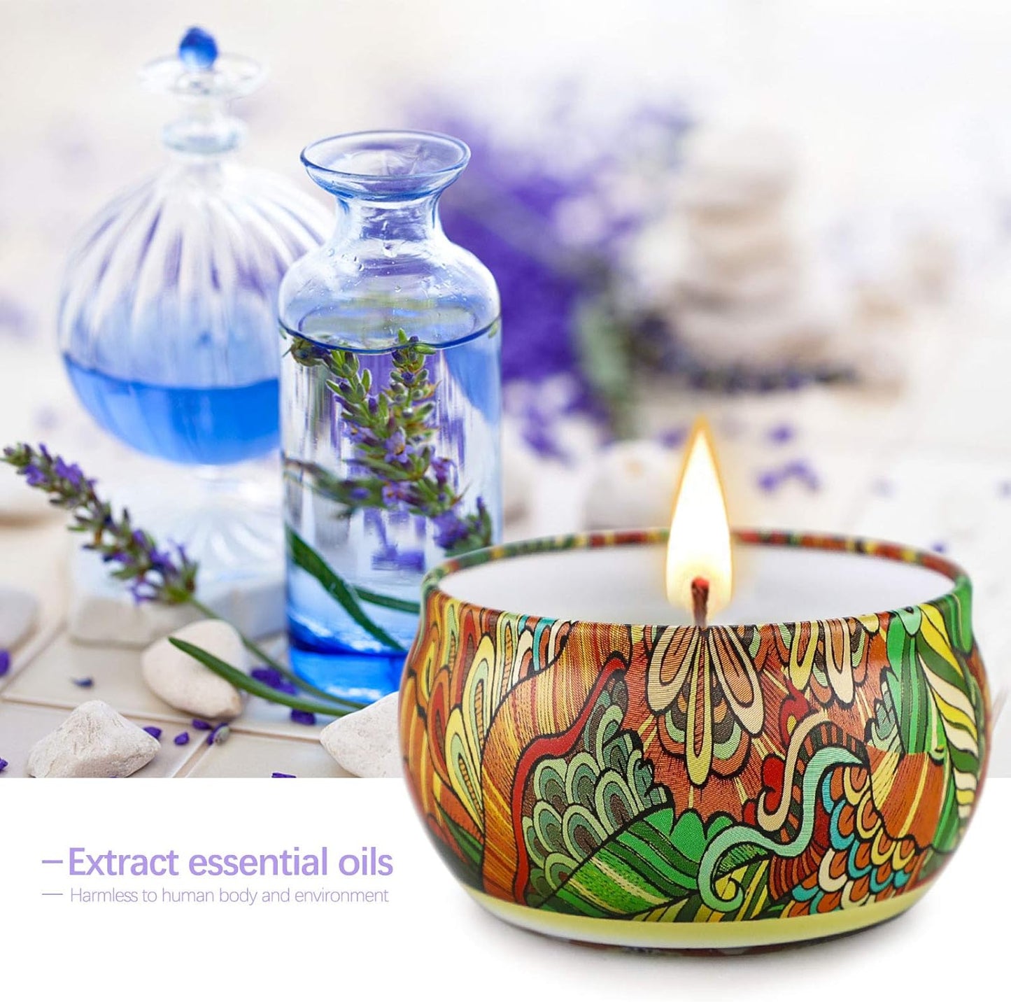 Indulge Her Senses: 12-Pack Long-Burning Soy Wax Candle Gift Set with Essential Oils for Birthdays and Special Occasions