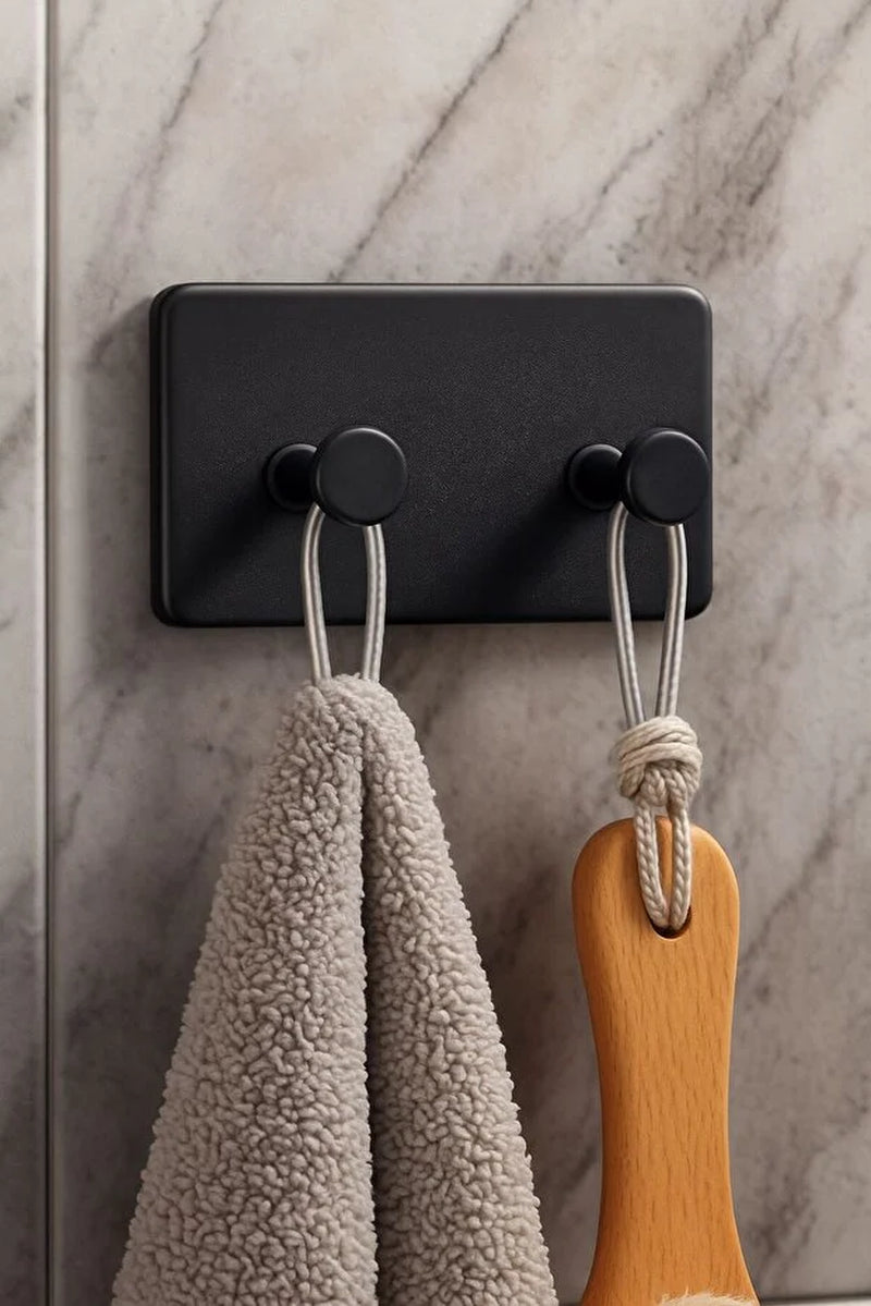 4-Pack Self Adhesive Hooks Bathroom Kitchen Wall Hooks Easy Install Towel and Organizer Hangers