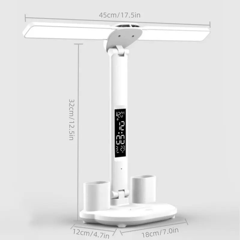 Double-Head Foldable LED Desk Lamp for your Home office, bedroom or study area